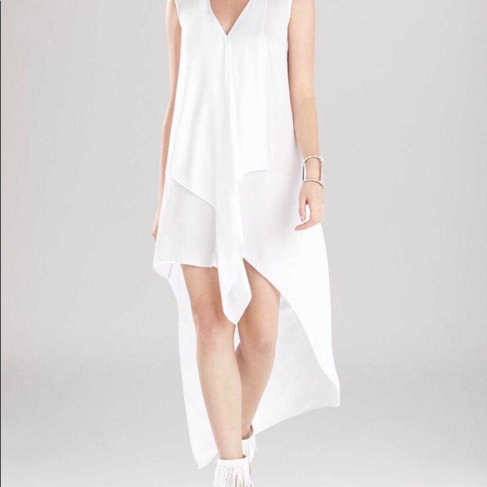 BCBGMaxAzria Cascading Hi-Low Tara Dress, Small